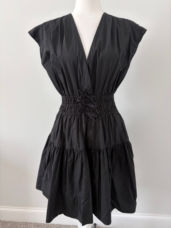 Pinch Dresses & Skirts - Pinch Smocked Waist V-Neck Mini Dress in Black